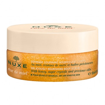 Nuxe Rêve de Miel Rêve de Miel - Gommage Gourmand Nourrissant Corps - 175 ml Au miel, cristaux de sucre et huiles précieuses Peaux sèches et sensibles 3264680010941