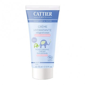 Cattier Crème Hydratante BIO - 75 ml NOUVELLE FORMULE Visage et corps Hypoallergénique 3283950919203