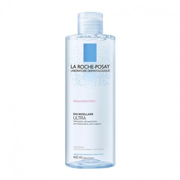 La Roche Posay Peaux Réactives - Eau Micellaire Ultra - 400 ml Nettoyante, démaquillante Anti-tiraillements et anti-rougeurs Sans parfum Visage et yeux Sans rinçage