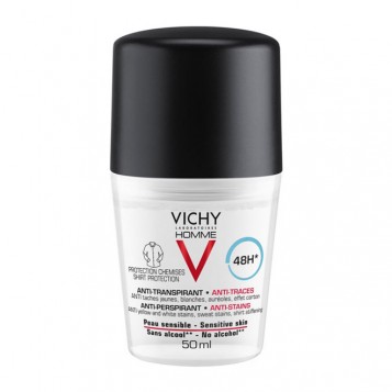 Vichy Homme Déodorant Anti-Transpirant 48H Anti-Traces - Roll-On - 50 ml 3337875585750