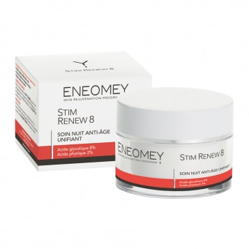 Eneomey Stim Renew 8 - 50 ml Soin nuit Anti-âge et unifiant Sans paraben 3401360263918