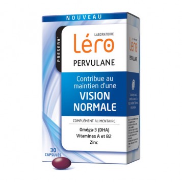 3401541356590 Léro PERVULANE - Contribue au Maintien d'une Vision Normale - 30 Capsules Oméga-3 (DHA) Vitamine A et B2 Zinc