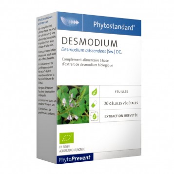 Pileje Phytostandard - Desmodium - 20 Gélules Végétales Desmodium adscendens (Sw.) DC. A base d'extrait de desmodium biologique 3401551603172