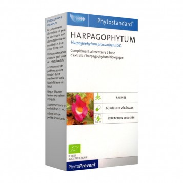 Pileje Phytostandard - Harpagophytum - 60 Gélules Végétales Harpagophytum procumbens DC. A base d'extrait d'harpagophytum biologique