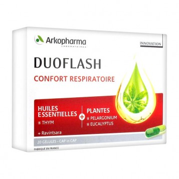 Arkopharma Duoflash - Confort Respiratoire - 20 Gélules - CAP in CAP Huile essentielles Plantes Réservé à l'adulte 3401560203486