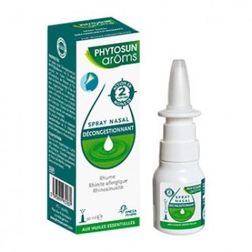 Phytosun Aroms Spray Nasal Décongestionnant - 20 ml Action en moins de 2 minutes Rhume Rhinite allergique Rhinosinusite Aux huiles essentielles 3595899930837