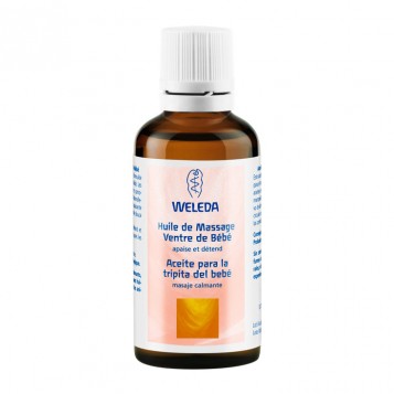 Weleda Huile de Massage Ventre de Bébé - 50 ml Apaise et détend Action apaisante après le repas Effet relaxant 3596204519990