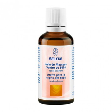 Weleda Huile de Massage Ventre de Bébé - 50 ml Apaise et détend Action apaisante après le repas Effet relaxant 3596204519990