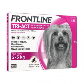 Frontline Tri-Act Chiens XS 2-5 kg x 3 3661103046790