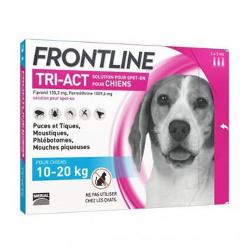 Frontline Tri-Act Chiens M 10-20 kg x 3 pipettes 3661103046813