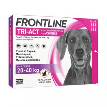 Frontline Tri-Act Chiens L 20-40 kg x 6 pipettes 3661103046875