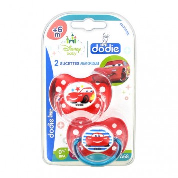 Dodie 2 Sucettes Anatomiques Silicone +6 mois "Disney Cars" 3700763503165