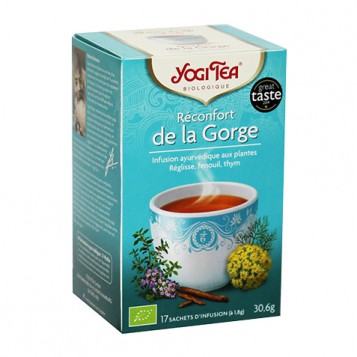 Yogi Tea Réconfort de la Gorge - 17 Sachets Tisane ayurvédique Une gorge douce pour une voix claire 4012824401402