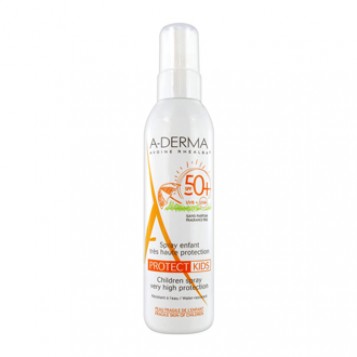 Aderma Protect Kids - Spray Enfant Très Haute Protection SPF50+ 200 ml Pour la peau fragile des enfants Résistant à l'eau Sans paraben