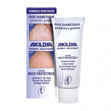 Akileine Crème Protectrice AKILDIA Soin Quotidien du Pied Diabétique 75 ml