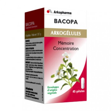 Arkopharma Arkogélules - Bacopa 45 Gélules Mémoire et concentration