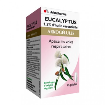 Arkopharma Arkogélules Eucalyptus 45 Gélules Apaise les voies respiratoires 1,5% d'huile essentielle