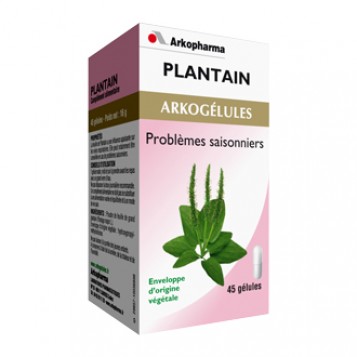 Arkopharma Arkogélules - Plantain 45 Gélules Aide à diminuer les problèmes saisonniers Gênes respiratoires