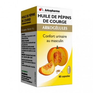 Arkopharma Arkogélules - Huile de Pépins de Courge 60 Capsules Confort urinaire au masculin