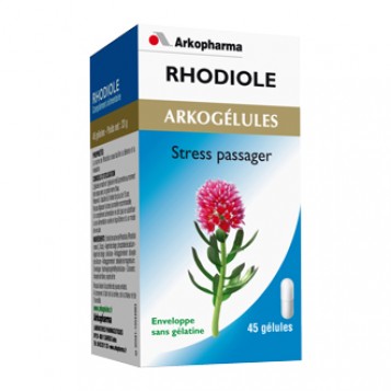 Arkopharma Arkogélules - Rhodiole 45 Gélules Complément alimentaire stress passager Moral, stress et sommeil Enveloppe sans gélatine