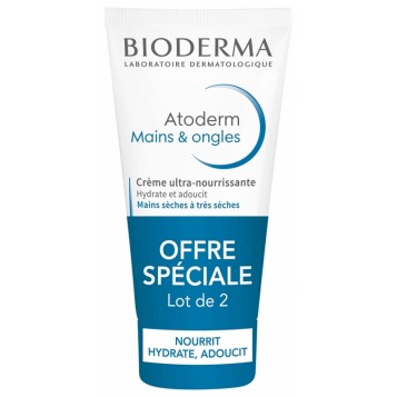 ATODERM Crème Mains & Ongles - Lot de 2 2x50ml