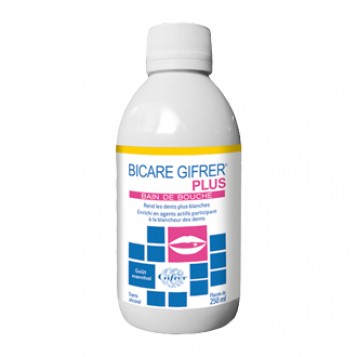 Gifrer Bicare Plus - Bain de Bouche 250 ml Action blanchissante des dents Sans alcool
