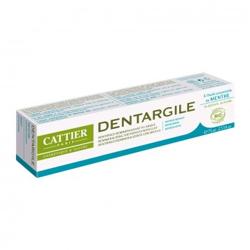 Cattier Dentargile Menthe - Dentifrice Rafraîchissant - 75 ml Incompatible avec un traitement homéopathique Convient aux femmes enceintes 3283950040020