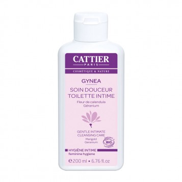 Cattier Gynea - Soin Douceur Toilette Intime BIO - 200 ml BIO Fleur de calendula et géranium Hygiène intime