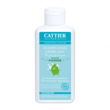 Cattier Shampooing Démêlant - Parfum Pomme BIO - 200 ml Ne pique pas les yeux Sans sulfate