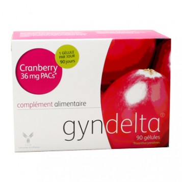 CCD GynDelta - Protecteur Urinaire 90 Gélules Prévient des infections urinaires à répétitions Cranberry 36 mg Proanthocyanidines