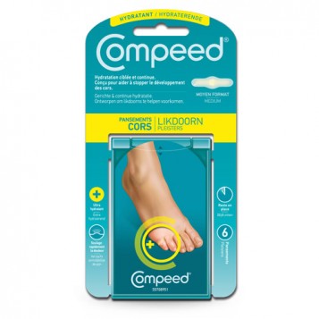 compeed-pansements-cors-hydratant-format-moyen-6-pansements-hydratation-cible-et-continue-concu-pour-aider-a-stopper-le-developpement-des-cors-hyperpara