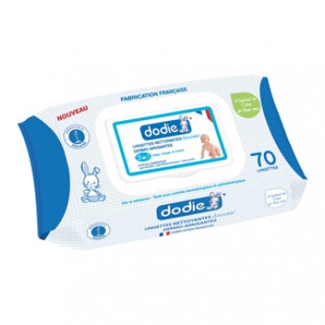 Dodie Lingettes Nettoyantes Douceur Dermo-Apaisantes 70 Lingettes 3700763501581