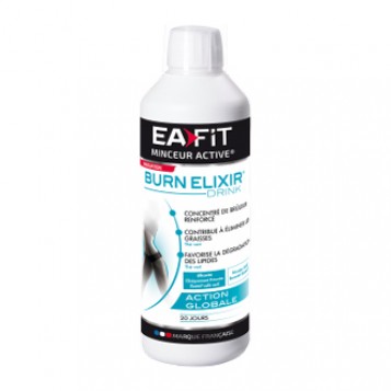 EA Fit Burn Elixir Drink 500 ml Concentré de brûleur renforcé, élimine les graisses, favorise la dégradation des lipides : ACTION GLOBALE 20 jours