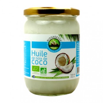 Ecoidées Biosagesse - Huile de Noix de Coco 460g Produit issu de l'agriculture biologique