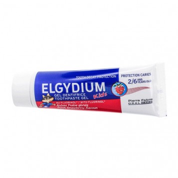 Elgydium Dentifrice Protection Caries Kids Arôme Fraise Givrée 2/6 ans - 50 ml hygiène dentaire de 2 à 6 ans