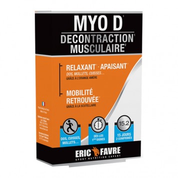 Eric Favre Myo D Décontraction Musculaire - 30 Comprimés Relaxant, apaisant Mobilité retrouvé Dos, cuisses, mollets .... 15 jours