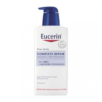 Eucerin Complete Repair Emollient Réparateur 5% Urée 400 ml Émollient réparateur Peau sèche Sans parfum et sans colorant