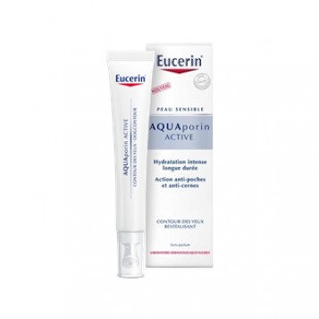 Eucerin AquaPorin Active - Contour des yeux Revitalisant 15 ml Hydratation intense et longue durée Action anti-poches et anti-cernes Sans parfum