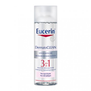 Eucerin DermatoCLEAN - Lotion Micellaire 3 en 1 200 ml Pour tous les types de peau Nettoie le visage, démaquille les yeux