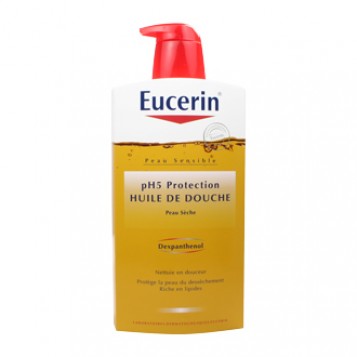 Eucerin Huile de Douche pH5 Protection 1000 ml Pour peaux sèches Protège la peau du dessèchement Riche en lipides Dexpanthenol