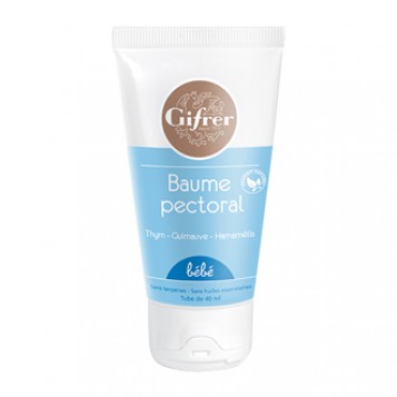 Gifrer Baume Pectoral 40 ml Composé d’Hamamélis, de Thym et de Guimauve Idéal pour le nourrisson, l'enfant et l'adulte