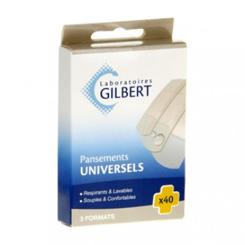 Gilbert Pansements universels x40 Conçu pour permettre une protection des petites blessures du quotidien