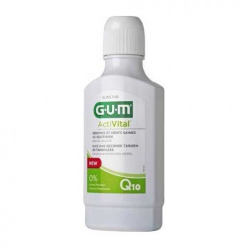Gum ActiVital - Bain de Bouche Q10 - 300 ml Gencives et dents saines au quotidien Sans paraben et sans alcool 7630019902625