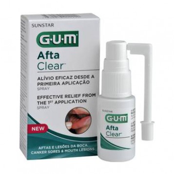 Gum Afta Clear - Spray - 15 ml Soulagement efficace dès la 1ère application Aphtes et lésions buccales