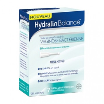 HydralinBalance - 7 Tubes à Usage Unique Gel vaginal Traite les symptômes de la vaginose bactérienne Triple action Rétablit, élimine et restaure