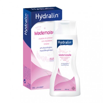 Hydralin Mademoiselle - Gel Lavant Intime 200 ml Spécial ado Apaise et préserve l'équilibre intime Hypoallergénique pH phyiologique Sans paraben et sans savon