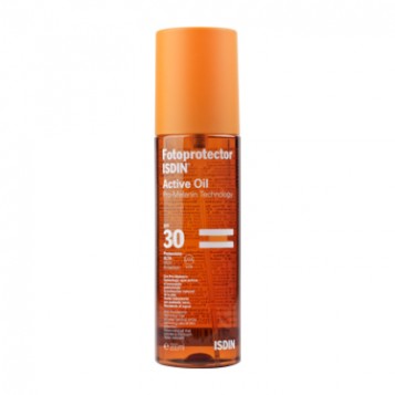 ISDIN  Fotoprotector Active Oil SPF30 - 200 ml Renforce la protection naturelle de la peau Toucher sec Résistant à l'eau