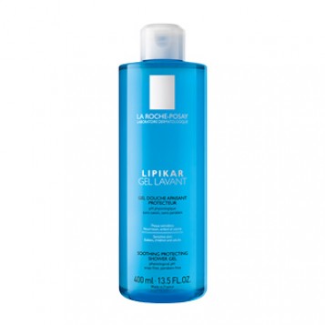 la roche posay lipikar gel lavant 400 ml, gel douche apaisant protecteur, sans savon sans paraben peaux sensibles nourrisson enfant adulte