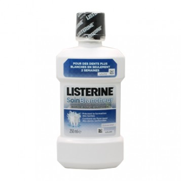 Listerine Bain de Bouche Quotidien 250 ml Soin Blancheur Prévient la formation des taches Contient du fluor pour des dents renforcées