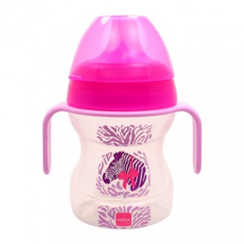 Tasse d'Apprentissage Comme Un Grand 190 ml 6+Mois Rose, Sans BPA, embout souple, transition entre le biberon et le verre